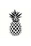 Pineapple Wall Decor Quality Quality Sticker Compatible 20 X 40 cm