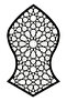 Selçuklu Nalın Pattern Wall Decoration Sticker 30 X 60 cm Resilient