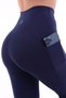 Navy Women's Pocketed Shaping / Sculpting Tummy-Control Sports Leggings
