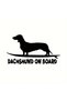 Dachshund on Board Car Rear Window Sticker A+ Quality 20 X 11 cm Durable
