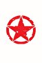 Weathered Military Star Sticker 10 X 10 cm - 2
