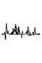 Camping Tent Kayak Heartbeat Wall Decor Quality Quality Sticker 40 X 16 cm