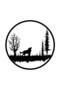 Wolf and Nature Sticker (Type 2) 10 X 10 cm