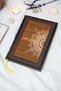 Mandala Pattern Thermo Leather and Wood Notebook - Striped Gift Notebook (17X24 Cm, 320 Sheets)