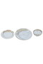 Al Saif Gallery Porcelain Serving Plate Set, 3 Pieces, Gold Engraving, Round - White - 2