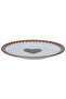 Al Saif Gallery plastic serving plate, 16 cm, heart pattern - brown