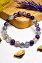 Certified Aaa+ Quality Fluorite Stone Bracelet - With Silver Device