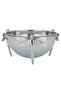 Al Saif Gallery Steel Bowl, 21 x 21 x 11 cm, butterfly legs - silver