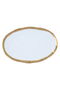 Al Saif Gallery porcelain serving plate, 31x18x2 cm, oval, with golden font - white