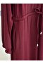 Cansu Knitted Twist Dress with Tunnel Waist-Kn8085 Burgundy - 5