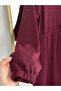 Cansu Knitted Twist Dress with Tunnel Waist-Kn8085 Burgundy - 4