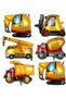 Construction Vehicles Concept Birthday 1 Year Old Balloon Set Mini Size Dipper Dozer Mixer Truck Forklift Balloon - 2