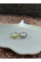 Zircon Stone Pink Heart and Flower Detailed Silver Color Adjustable Ring - 4