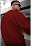 Men's Oversize 3 Thread Basic Unprinted Straight Tracksuit Set - 3