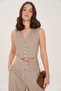 Striped Palazzo Trousers – Vest Top Set with Cut Out Detail Teks-00059 - 5