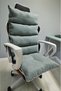 Green Color Orthopedic Gaming chair cushion -Office chair cushion Back support - 4