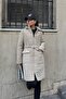 Removable Hooded Bag Pocket Quilted Coat Beige 6659 - 7
