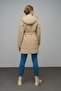 Removable Hooded Bag Pocket Quilted Coat Beige 6659 - 8