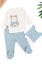 Newborn Baby 3-Piece Set with Hat, 0-3 Months, with a Bear Embroidery