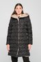 Hooded Double Sided Patterned Puffer Jacket Black-stone 6391 - 6