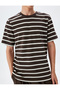 Short Sleeve Crew Neck Regular Fit Cotton Stripe T-Shirt - 5