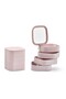 4 Tiers Mirrored Square 360 Degree Rotatable Jewelry Organizer Box - 6