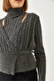 Women's Anthracite Knitwear Double Set 20247577 - 5