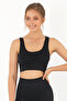 Cross Strap Detailed Supported Seamless Sports Bra - 2