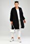 Women's Ottoman Steel Large Size Cardigan with Pockets - 6