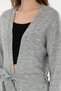 Women's Gray Melange Knitwear Cardigan 50297102 -Vr086 - 7