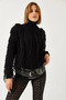 Women's Black Turtleneck Fringed Knitwear Sweater 20246307 - 3