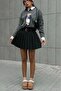 Women's Black Belted Pleated Skirt 0999-4004 - 2