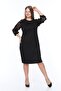 Pompom Sleeve Plus Size Dress 20A-0845