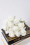 Artificial Flower 12 Premium Rose Bouquet White - 3