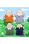 4 Piece Family Elders Hand Puppet Set, Educational Toy - 7