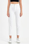 Bt15215102 Women's White No-Show High Waist Boyfriend Mom Jeans Pants
