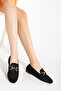 401 Black Suede Perforated Daily Women's Ballerinas - 4