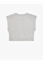 Modal Fabric Round Neck Sleeveless Gray Pajama Top - 4