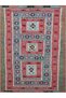 Crescent Collection Multicolored Ethnic Patterned Woven Base Modern Decorative Carpet Hilal43 - 5