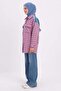 Pink-Blue-Denim Garnished Tweed Shirt Tunic - 3