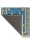 Crescent Collection Antique Look Green Blue Woven Base Modern Decorative Carpet Hilal45 - 4