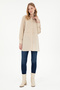 Women's Sand Long Sleeve Linen Blend Tunic Shirt 50290025-Vr085 - 4