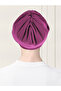 Plain Drawstring Practical Hijab Bonnet - Violet - 3