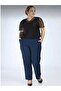 Women's Waist Buttoned Side Elastic Tube Trophy Pants1 - 2
