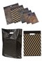 50X60 cm 50 Pieces Black Striped Reinforced Store Gift Bag Size 5 - 4