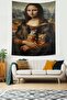Mona Lisa with Cats Stain-Proof Fabric Wall Cover Wall Tapestry Tapestry - 3