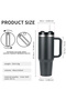 Stainless Steel Vacuum Insulated Cup with Straw 40 oz 1.2 Lt - 8