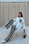 قميص نسائي كبير الحجم مطرز بنقش الفيل - إكرو - 4