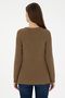 Women's Khaki Crew Neck Sweater 50297095 -Vr027 - 5