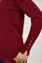 Burgundy Turtleneck Sleeve Detail Sweater 24369 - 6